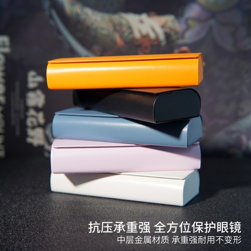 复古PU皮手工眼镜盒收纳盒