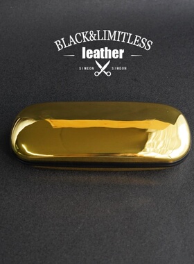 太阳眼镜盒男女近视金色铁盒电镀轻便光面压纹氧化眼镜盒轻便抗压