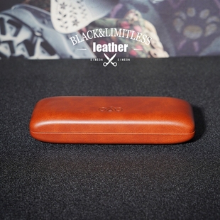 简约商务皮革时尚 眼镜盒防压收纳盒墨镜包太阳镜盒小巧近视眼镜盒