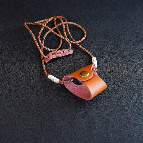 小众牛皮手工防摔防丢眼镜链