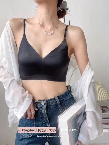 贝伽姿新款无痕裸感美背抹胸内衣女固定杯聚拢防走光裹胸吊带5339