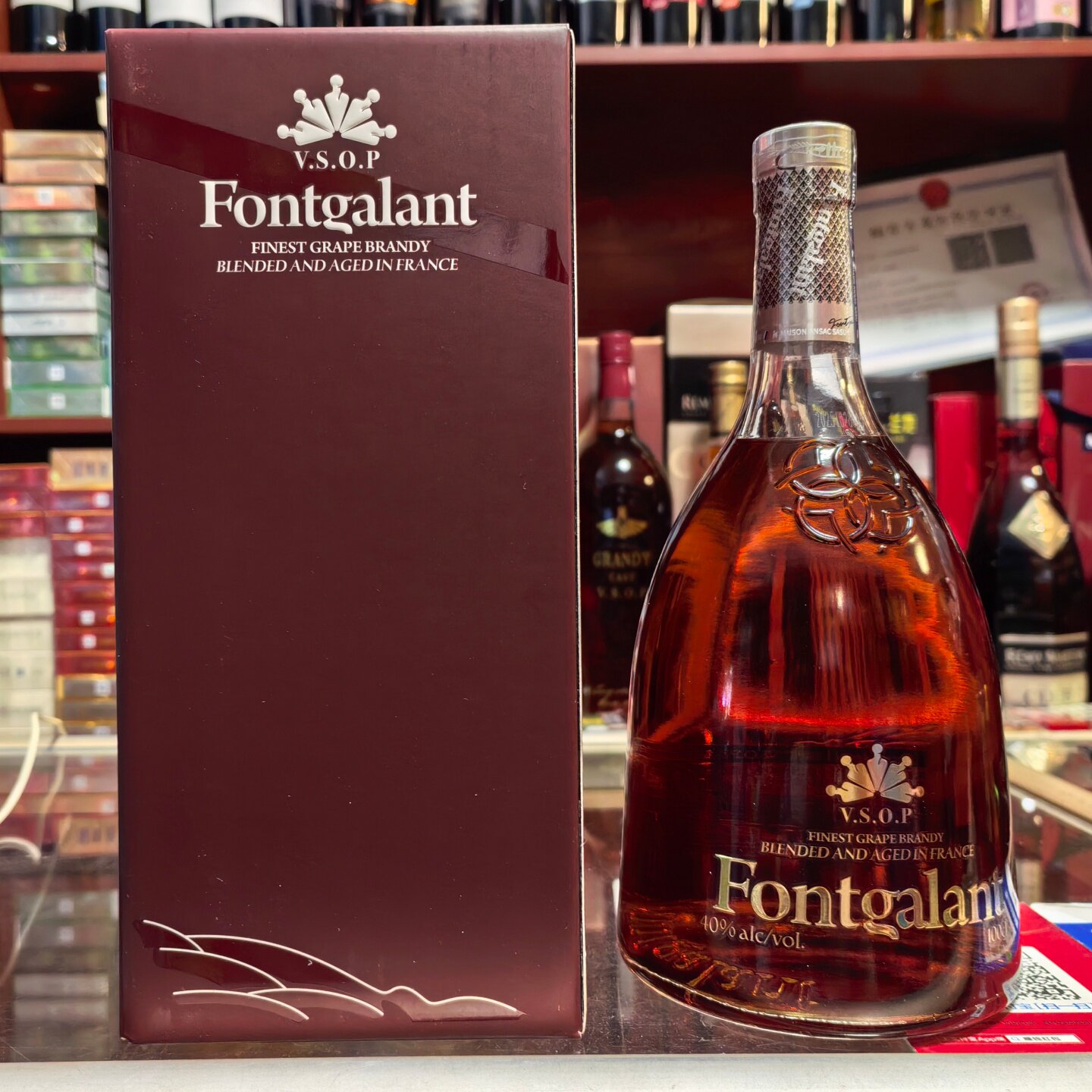法国洋酒1L原装进口洋酒VSOP700ml福阁晶钻2斤装白兰地1000ml