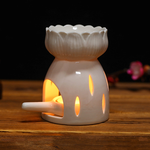 陶瓷香薰炉室内蜡烛香薰灯复古家用香熏炉卧室防干烧雨滴精油灯
