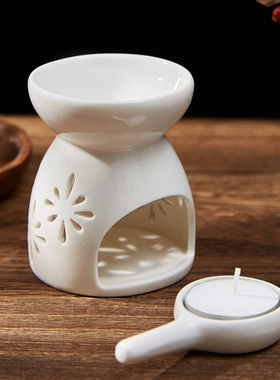 小号陶瓷香薰炉室内蜡烛香薰灯复古家用香熏炉卧室防干烧精油灯