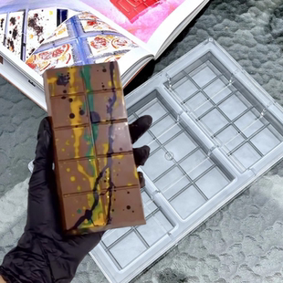 迪拜巧克力模具坚果开心果酱透明翻糖塑料糖果制作朱古力烘焙用品