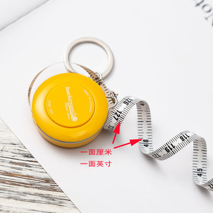 服装店量体软尺自动伸缩皮尺钥匙扣卷尺衣服胸围腰围尺寸