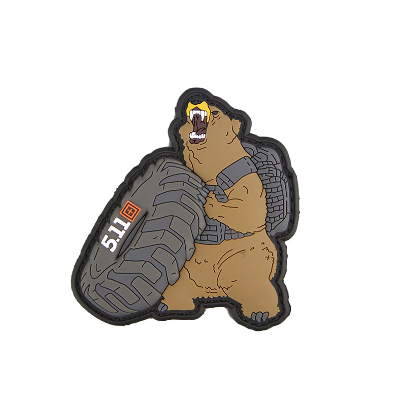 thumbnail for 511 morale chapter Velcro PVC rubber chapter 3D three-dimensional concave-convex soft rubber backpack armband tactical army fan badge