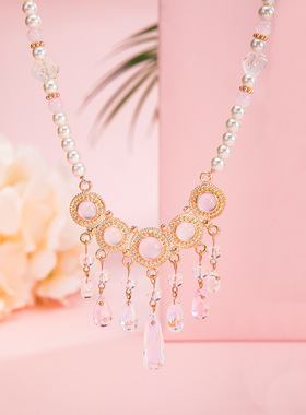 仿珍珠项链女古风汉服配饰软璎珞明制璎珞古装项饰复古宫廷配饰