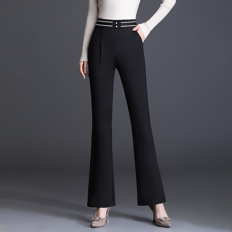 弹力微喇女裤高腰显瘦裤子2024新款春秋休闲长裤修身显瘦喇叭裤女,女装/女士精品,休闲裤,淘宝优惠券,粉丝福利购,淘宝优惠卷