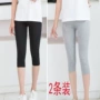 Mùa hè mới bảy điểm phương thức quần legging mỏng nữ cao eo cao kích thước bó sát bó chân xám quần - Khởi động cắt quần áo bộ thu đông nữ đẹp