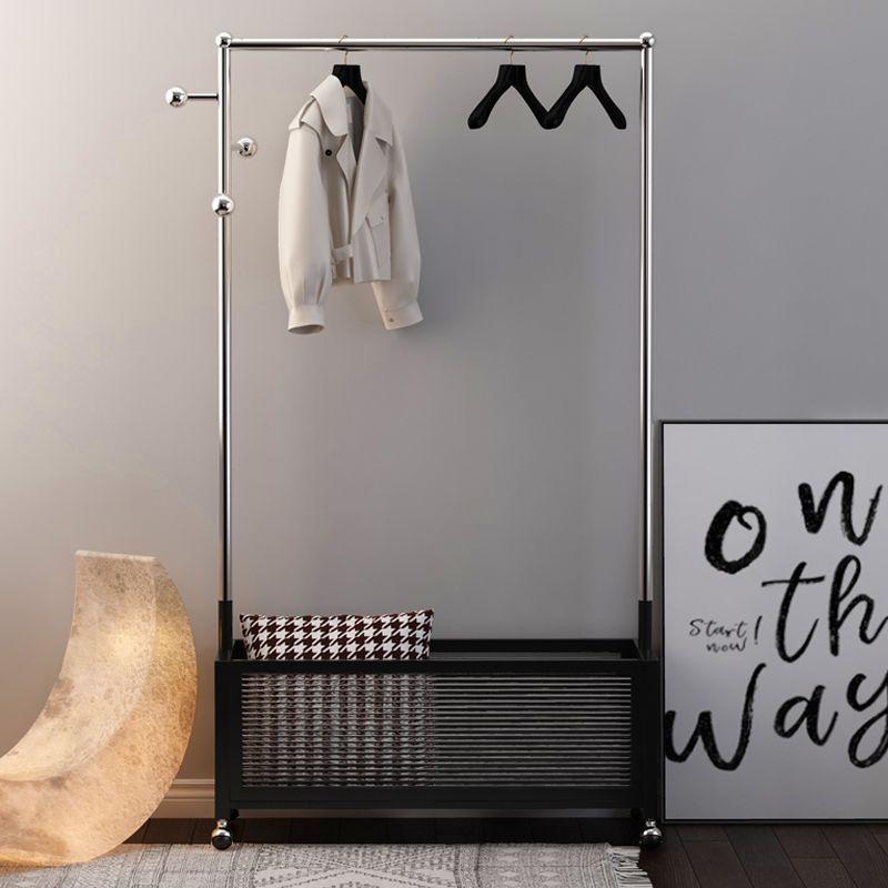 衣架落地卧室家用挂衣架轻奢移动简易衣帽架收纳隔夜衣服置物架