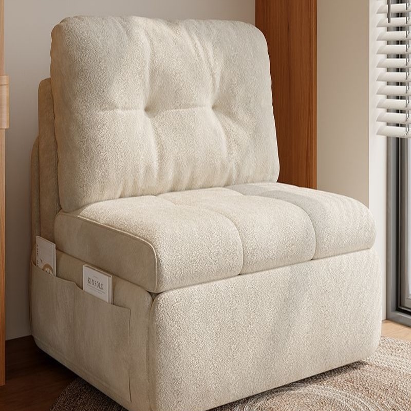 奶油风 绒布 推拉式 沙发床 可折叠 两用 单人 小户型 网红款