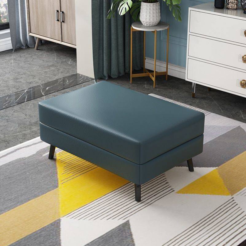 科技布轻奢沙发脚踏凳长方形塌客厅单个贵妃位边脚踩网红实木坐蹬