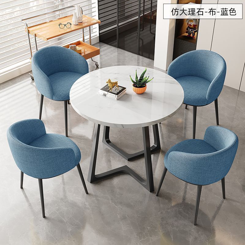 洽谈桌椅组合简约奶茶店办公室接待室会议会客室休闲桌椅小圆桌