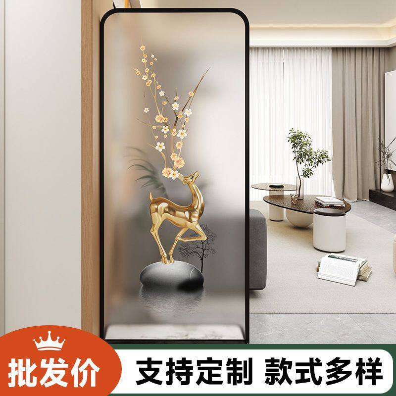 长虹玻璃屏风隔断家用客厅简约现代入户玄关正对门遮挡可移动