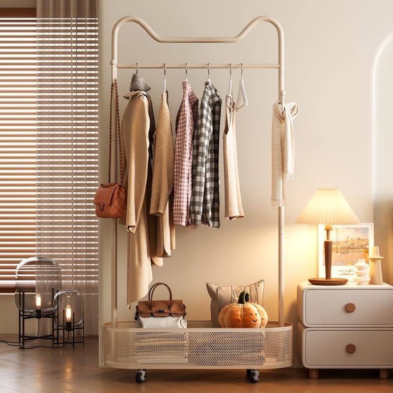 挂衣架衣架衣服落地卧室立式移动带轮家用简易阳台晾衣架衣帽架