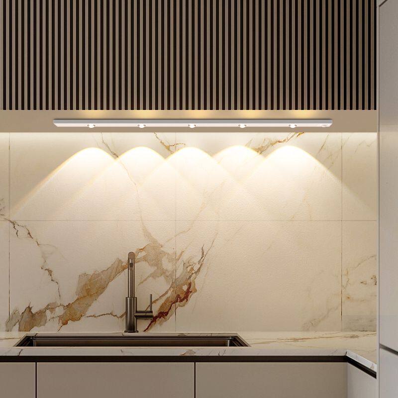 智能led人体感应超薄猫眼三丘猫眼灯带遥控玄关衣柜灯立体感应灯