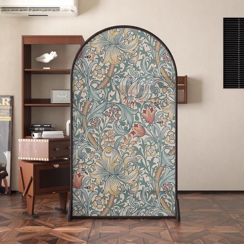 新中式屏风隔断客厅入户玄关家用办公室酒店卧室遮挡木质荷花座屏