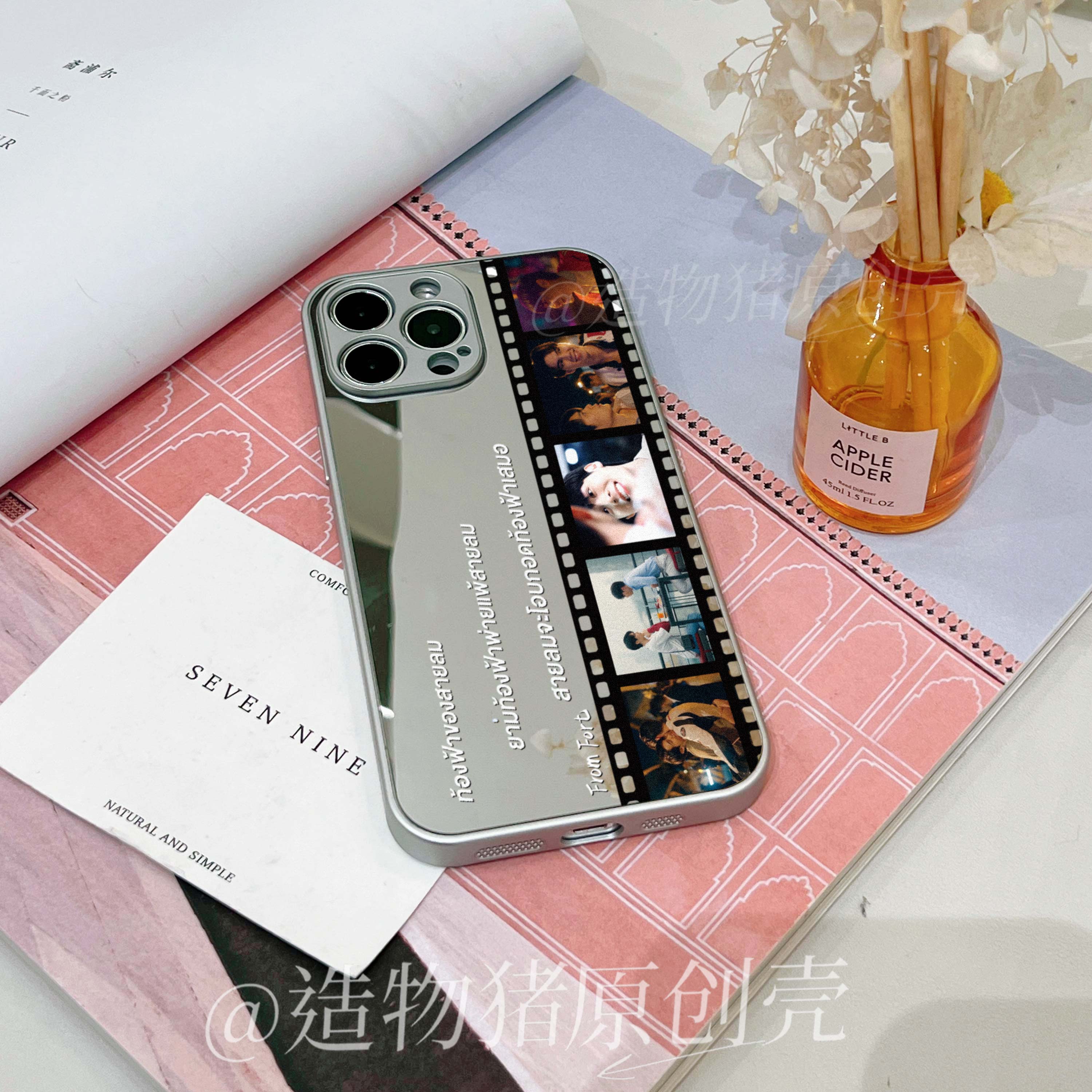 福桃cp镜面fortpeat同款适用于华为荣耀OPPOVIVO苹果小米手机壳