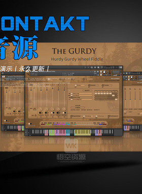 Insanity Samples The GURDY 功能丰富的滚轮擦弦提琴