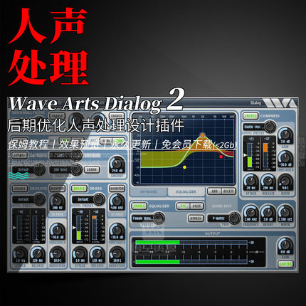 Wave Arts Dialog 后期优化人声处理设计插件效果器