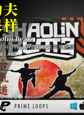 Shaolin Beat 中国风\和风\黑暗的HipHop声音和功夫声乐剪辑古风
