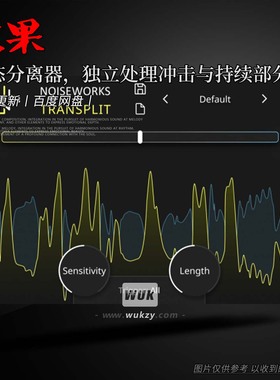 NoiseWorks TranSplit 底鼓\贝斯\高精度瞬态设计插件效果器