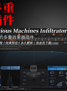 变速滤波特效 Devious Machines Infiltrator 强大的多重效果器