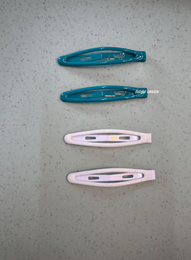 ONEGREEN 9.16NEW 彩色滴油纯色豌豆掰掰夹 简约百搭发饰刘海发夹