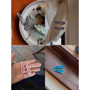 百搭前额碎发ins刘海发夹 基础简约烤漆纯色bb夹 ONEGREEN 8.8NEW