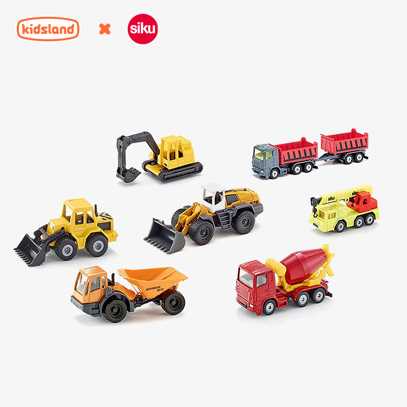 仕高siku挂件工程车汽车模型合金真收藏挖掘机玩具男孩运输车