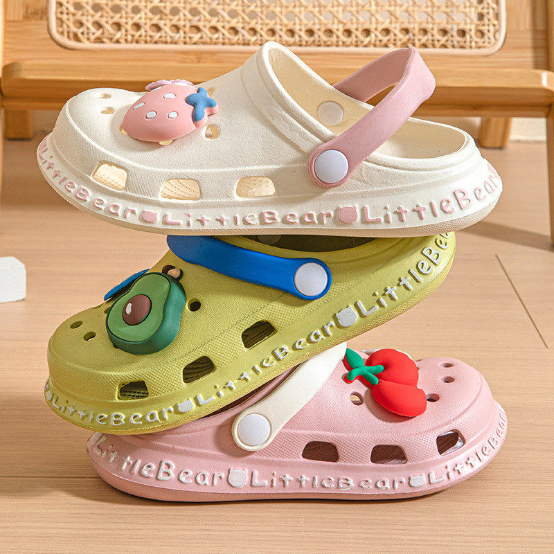 信智利儿童洞洞鞋男女童软底防滑室内家居夏季可爱轻便凉鞋