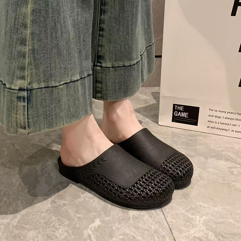 2025新款女式拖鞋小众芒果低帮半拖懒人一蹬包拖板鞋时尚休闲