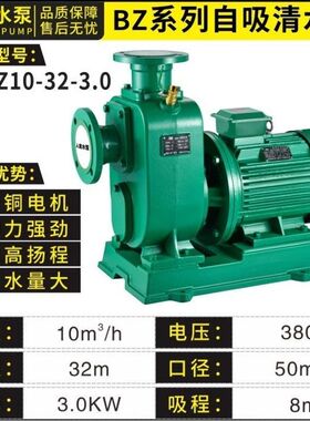 德国品质BZ自吸泵ZW污水泵防堵塞管道离心泵抽水农用大流量高扬程