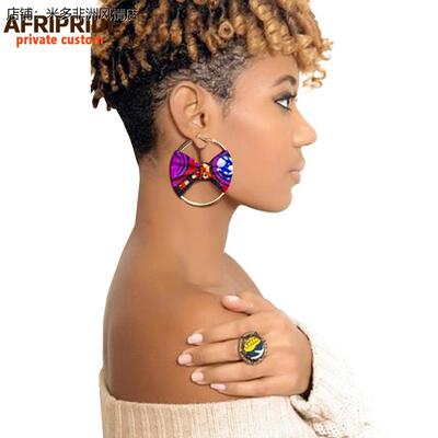 印花蜡染手工艺品夸张耳环