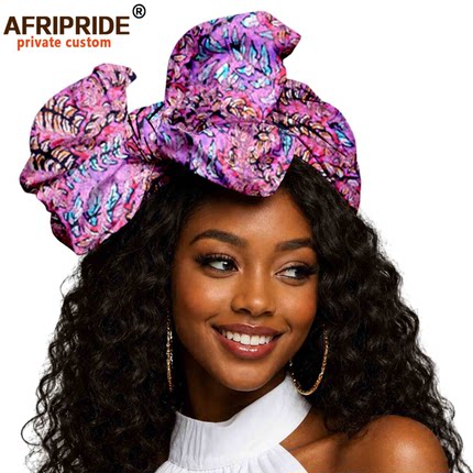 African printed batik headscarf非洲民族蜡染双面印花时尚头巾