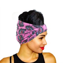 Ladiesprinted wide headband high elastic sports headband发饰