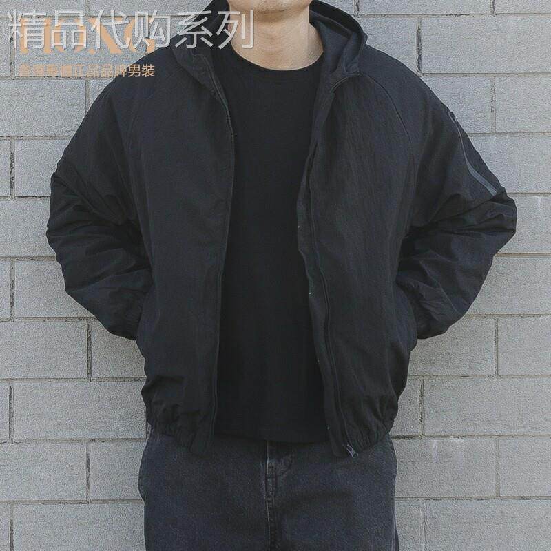 连帽夹克男短款春秋季2026新款高端宽松日系复古纯色运动男士外套