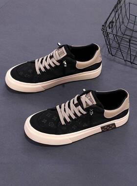 〖MessContiy Tsmr〗好脚感会说话~透气帆布鞋男韩版潮流休闲板鞋