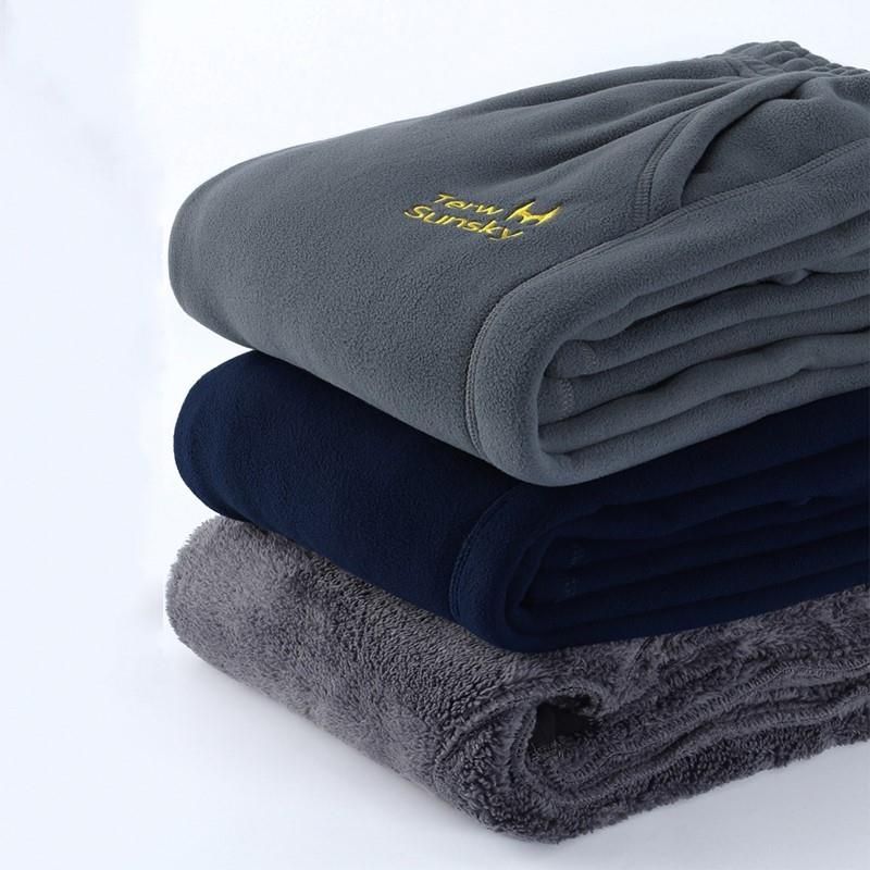 Marolio~出口到挪威！一条冬季羔羊绒运动裤男士秋冬裤羊毛衬里加