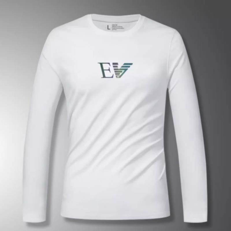 香港潮牌纯棉t恤男长袖内搭打底衫修身圆领春秋季休闲薄款上衣服