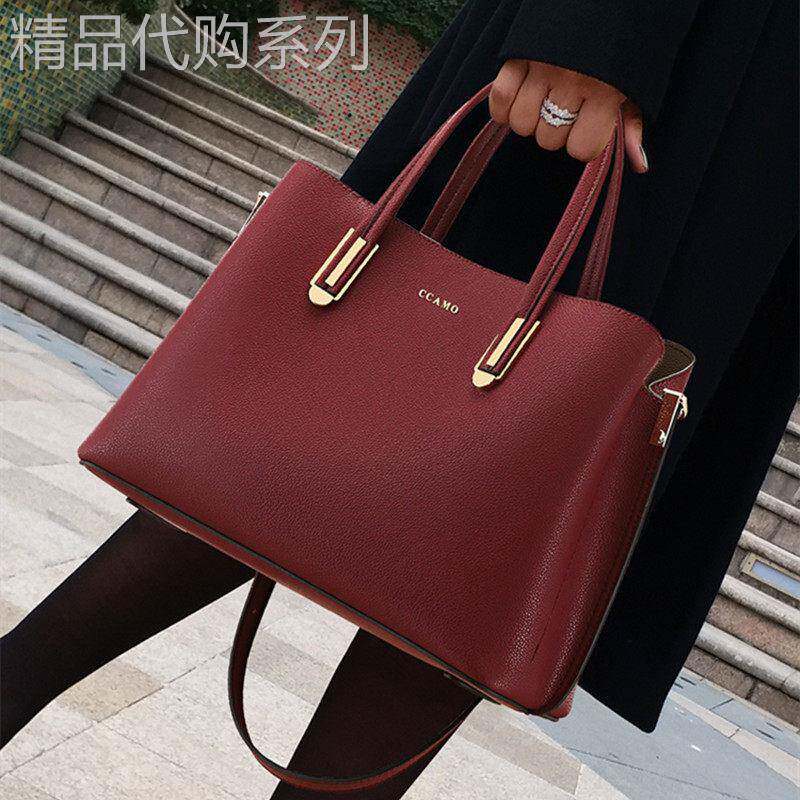 红色包包真皮2025新款大容量喜婆婆新娘包妈妈包女包手提婚包女士