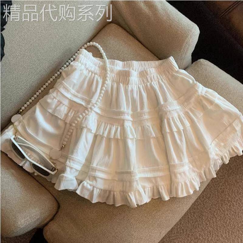 ROUJE NAIVE超好看透气蓬蓬蛋糕裙女春季新款短裙a字百搭半身裙子