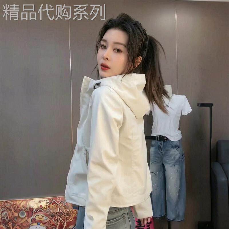 潮牌薄短外套女2026春秋新款风衣女装上衣休闲收腰修身软壳冲锋衣