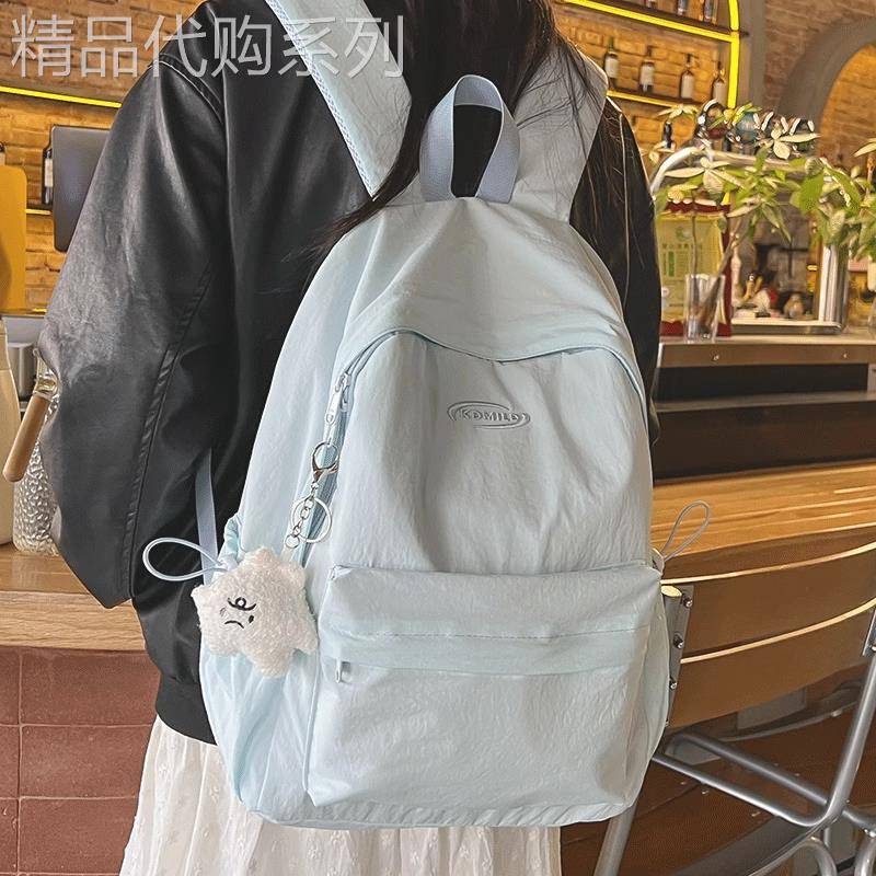 法国ZAMP轻便简约揹包百搭大学生上课包书包女郊游风中学生双肩包