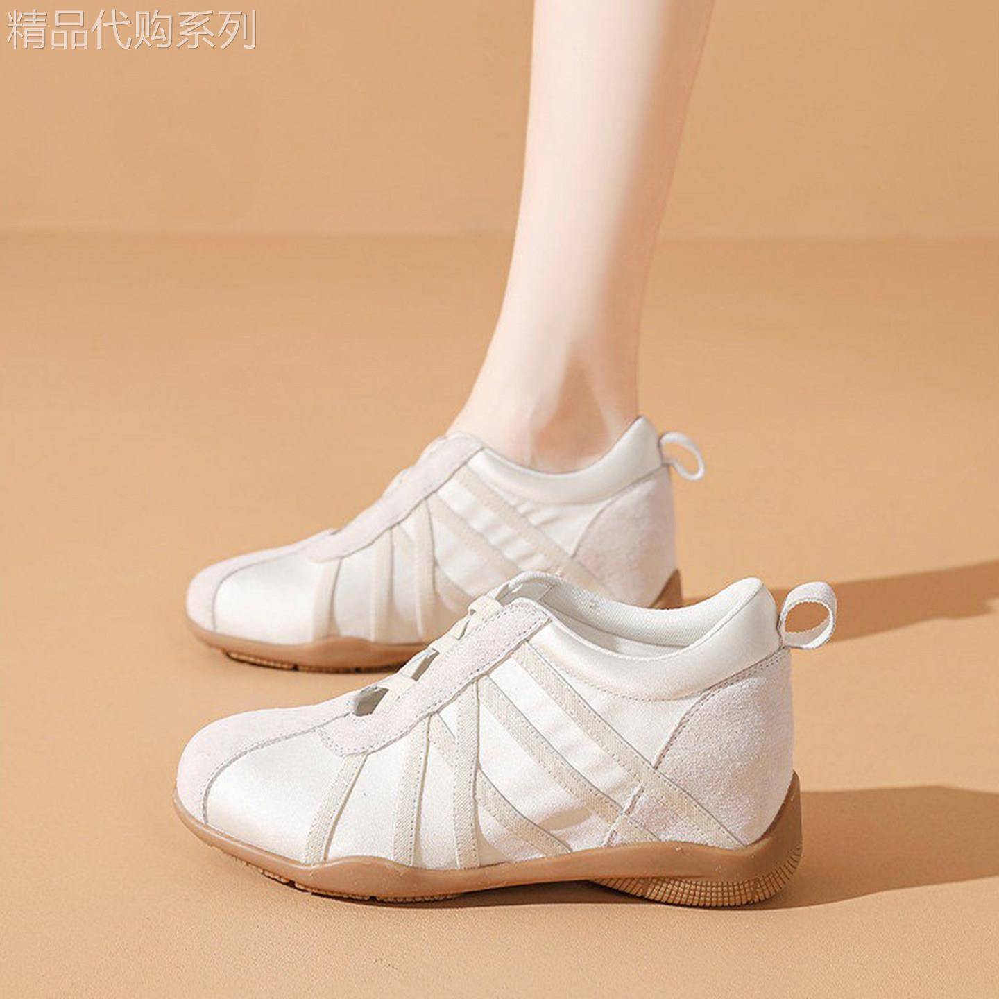 韩国7CM内增高芭蕾德训鞋女2026年夏季薄款透气厚底休闲运动女鞋