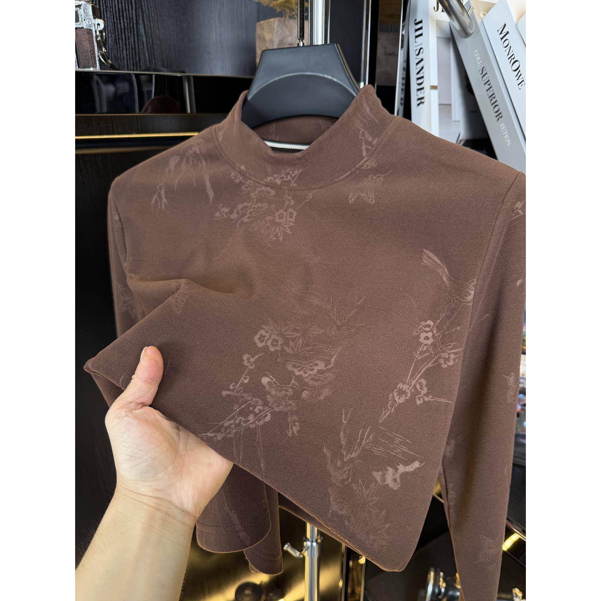 Mostarsea~双面德绒男士打底衫秋冬季半高领保暖体恤内搭修身卫衣