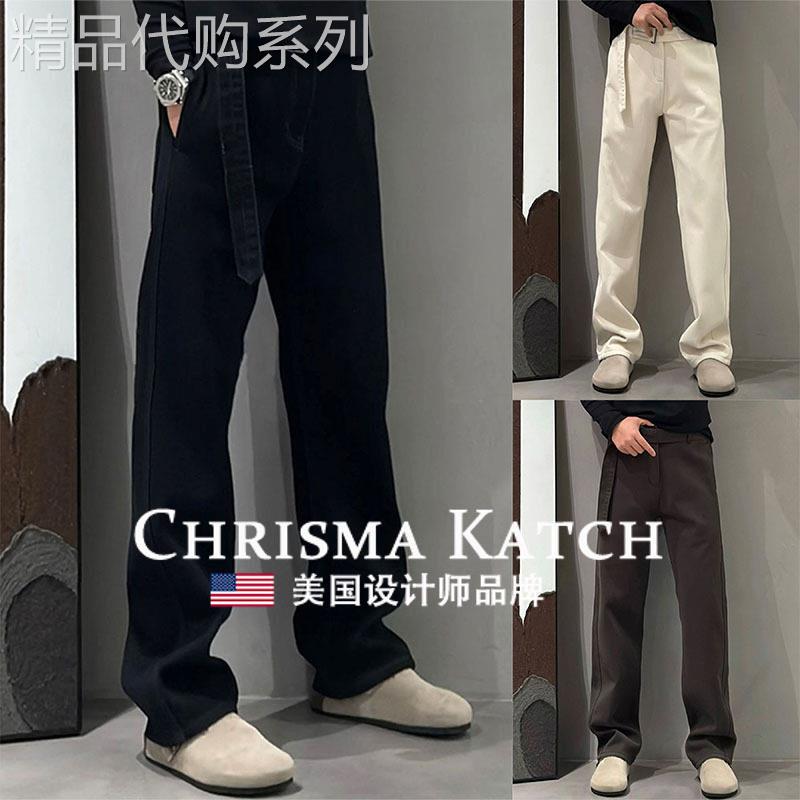 出口美国Chrisma Katch~直筒牛仔裤美式长裤男时尚痞帅休闲裤