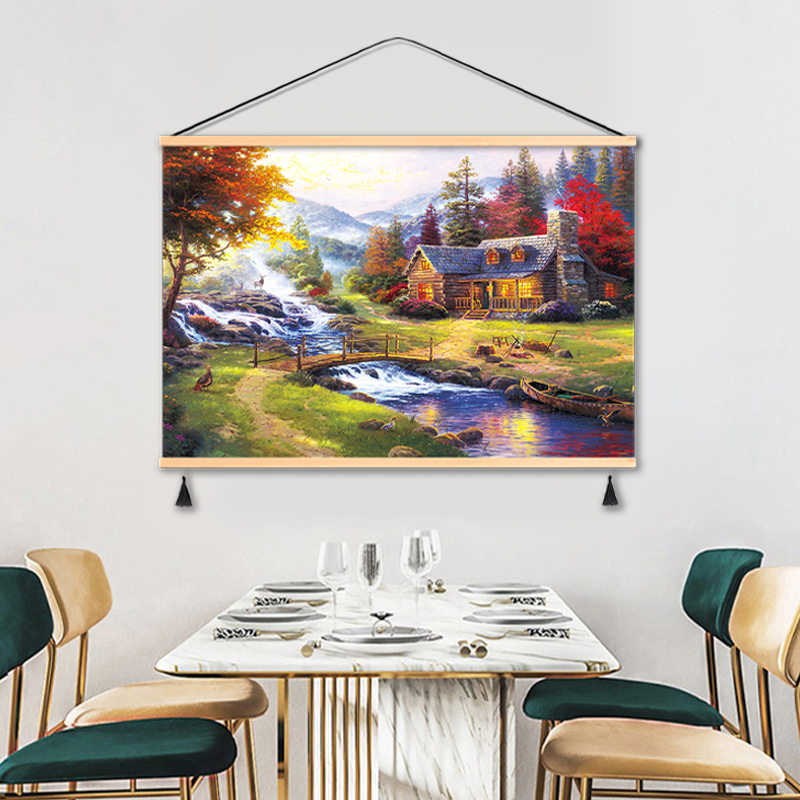 欧式油画风景托马斯名画写实客厅餐厅公寓墙画壁画挂画背景装饰画