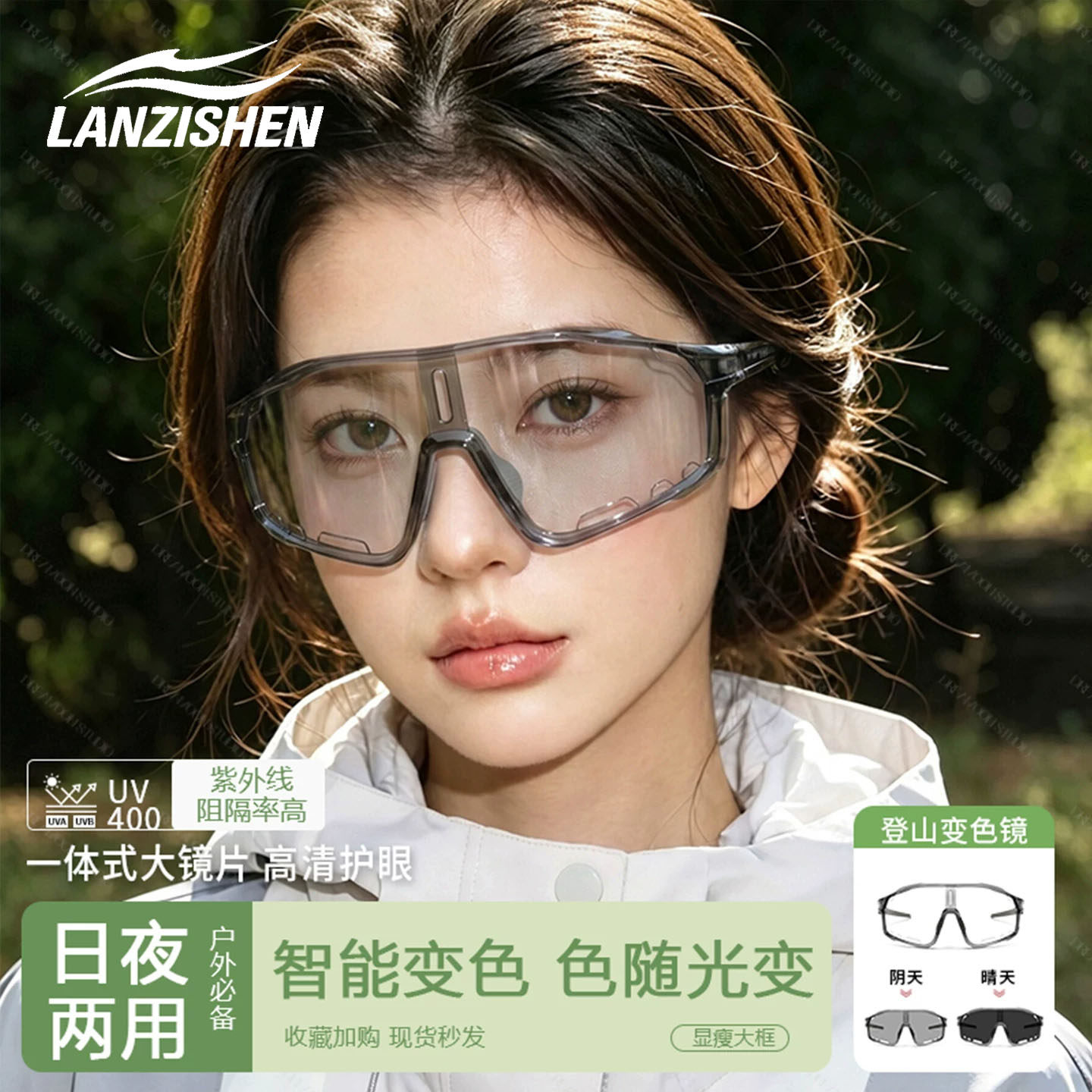 骑行眼镜护目镜智能变色太阳眼镜